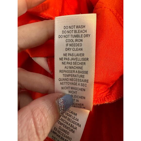 Gianni Bini red green floral strapless ruffled jumpsuit size 6 - Picture 5 of 16